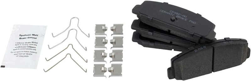 TRQ Rear Brake Pads Ceramic Compatible with 2003-2005 Mazda 6 2003 Protege 1989-1995 RX-7 - Image 2